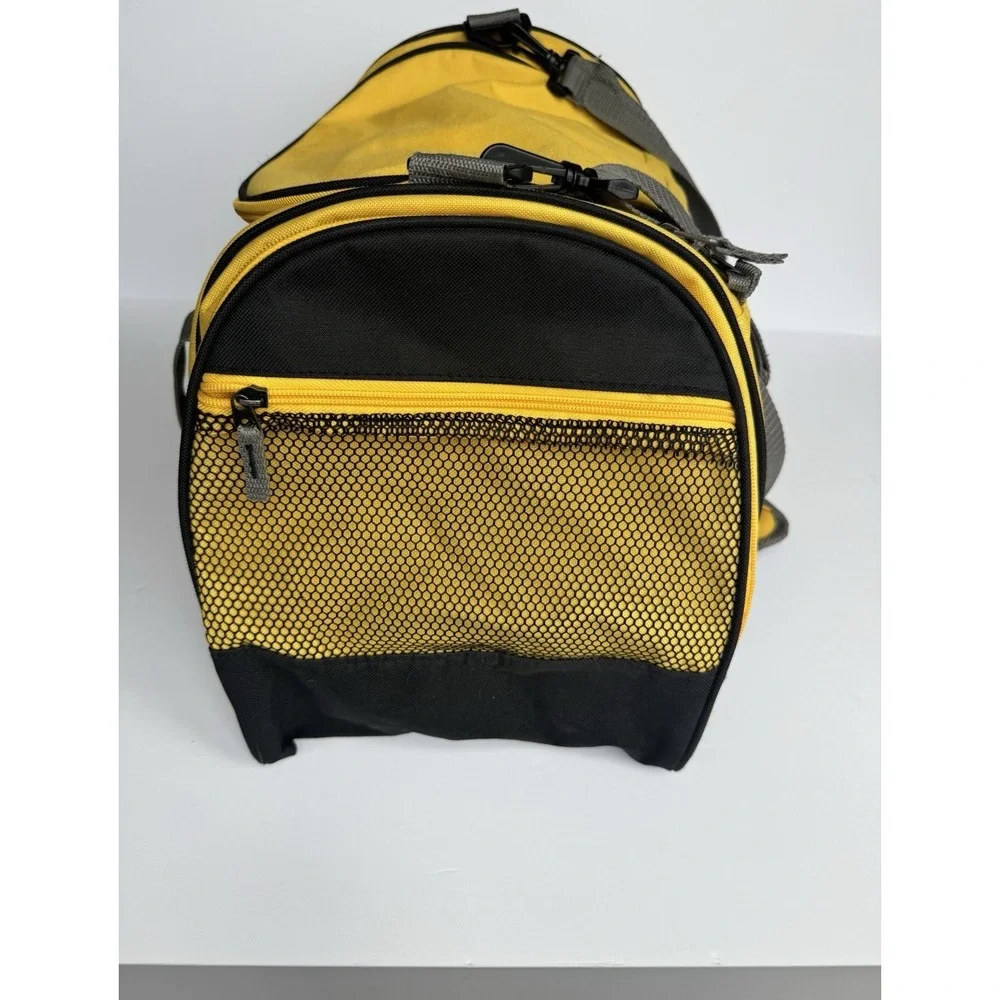 CAT Caterpillar Yellow Black Duffel Gym Bag Travel Weekender  16